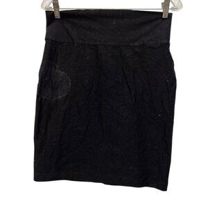 Eileen Fisher black sweater knit skirt M